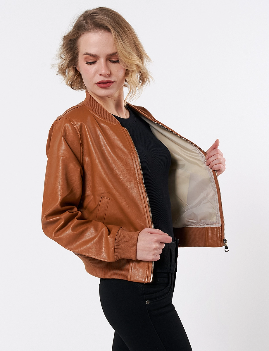 Chaqueta Cuerina Unicolor