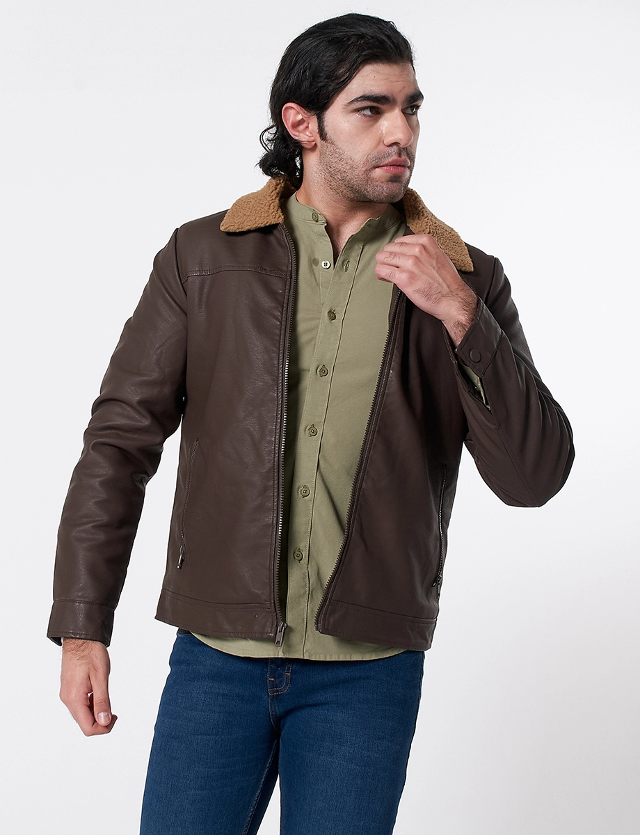 Chaqueta Cuerina Unicolor