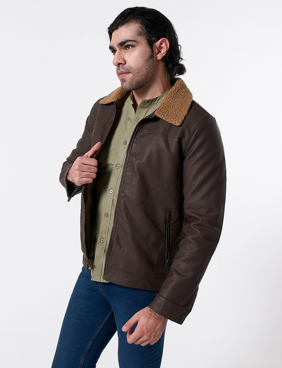 Chaqueta Cuerina Unicolor