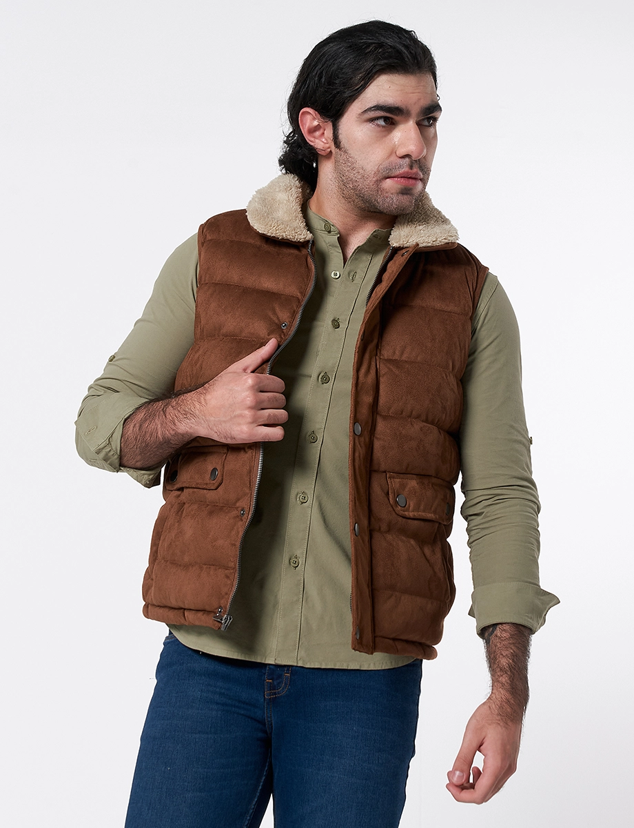 Chaleco con Cuello Unicolor