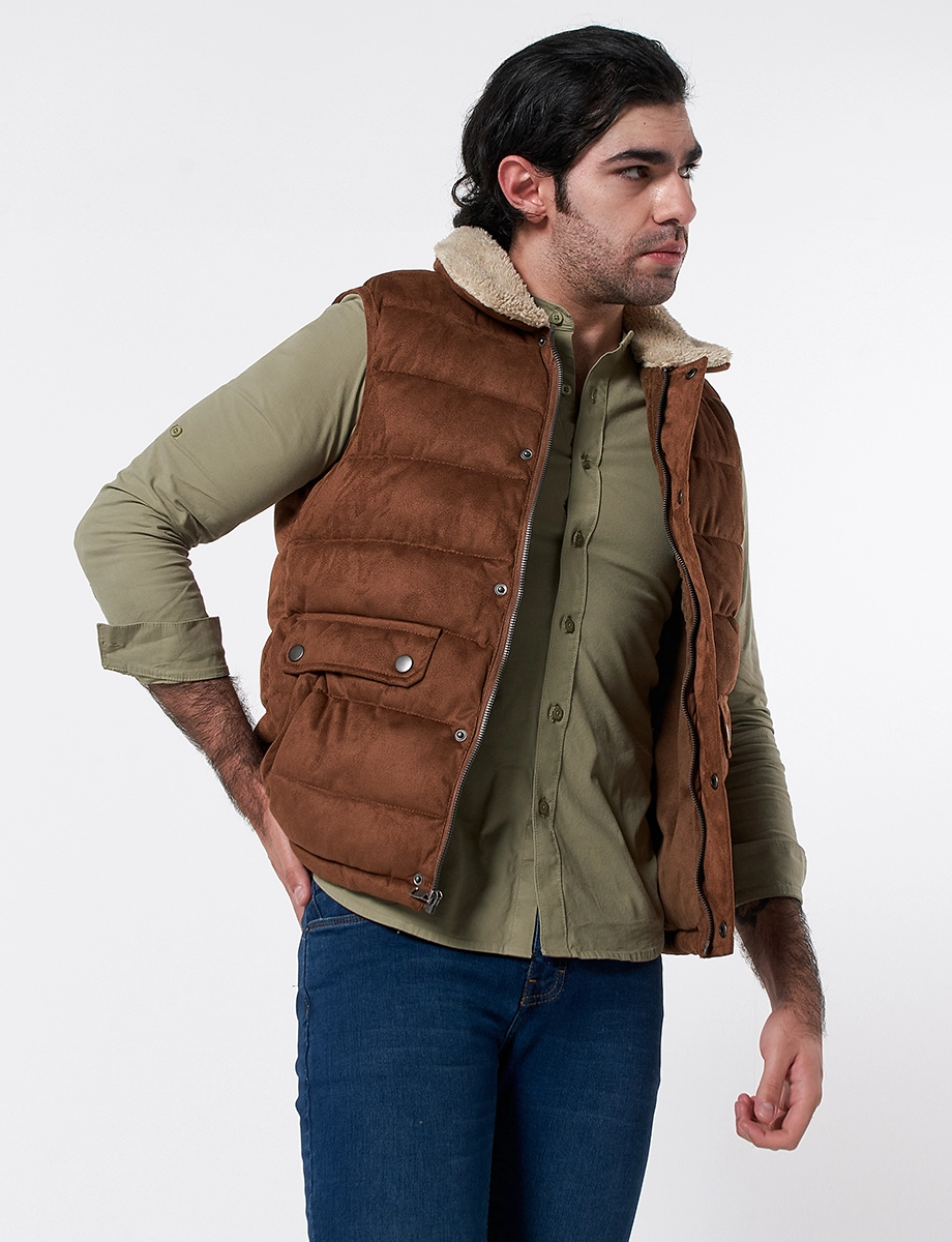 Chaleco con Cuello Unicolor