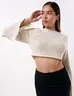 Sweater Corto Crudo Mujer Estilo delicado para combinar a diario