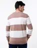 Sweater Bloques Café Hombre Diseño moderno con combinación de tonos